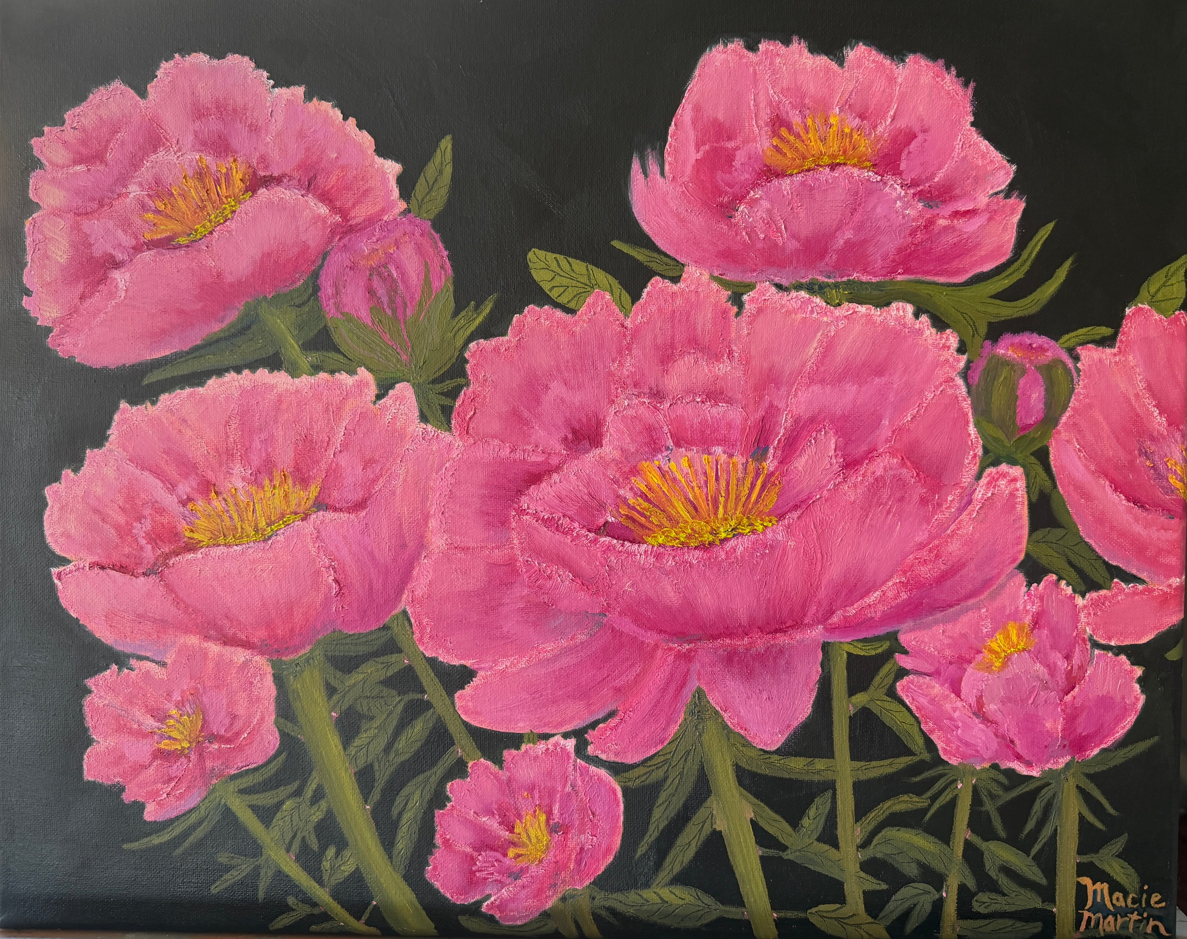 Peonies Original Oil on canvas