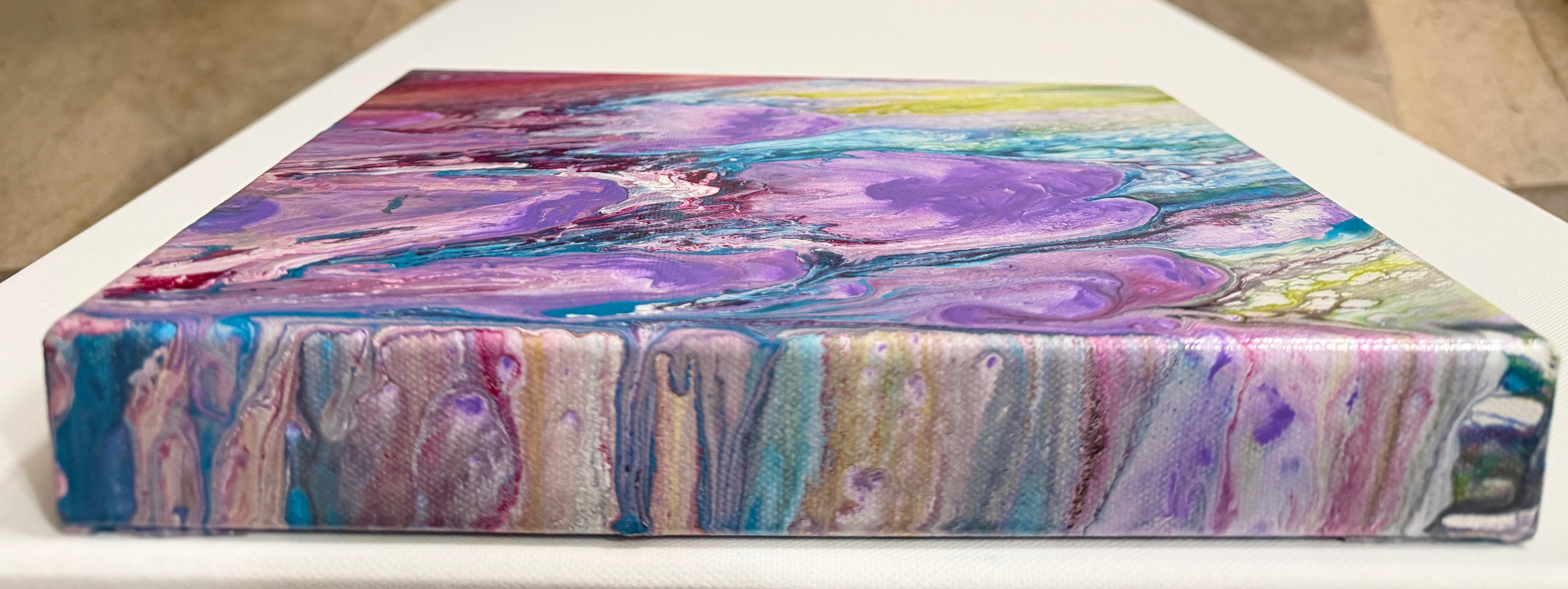 Upstream | Original Abstract Acrylic Pour Painting on Gallery-Wrapped Canvas