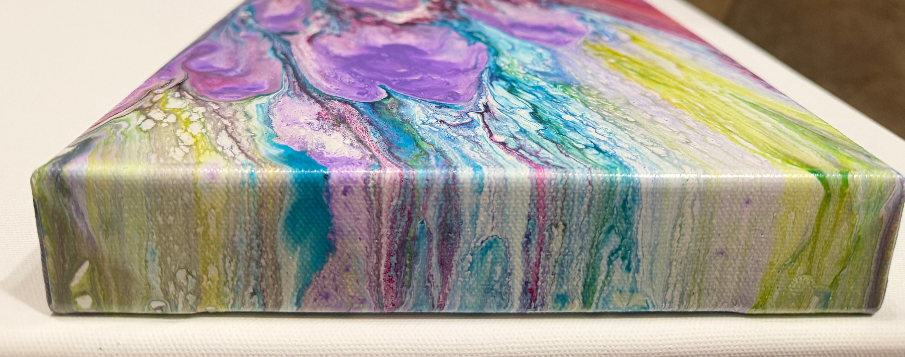 Upstream | Original Abstract Acrylic Pour Painting on Gallery-Wrapped Canvas