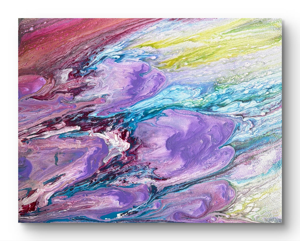 Upstream | Original Abstract Acrylic Pour Painting on Gallery-Wrapped Canvas