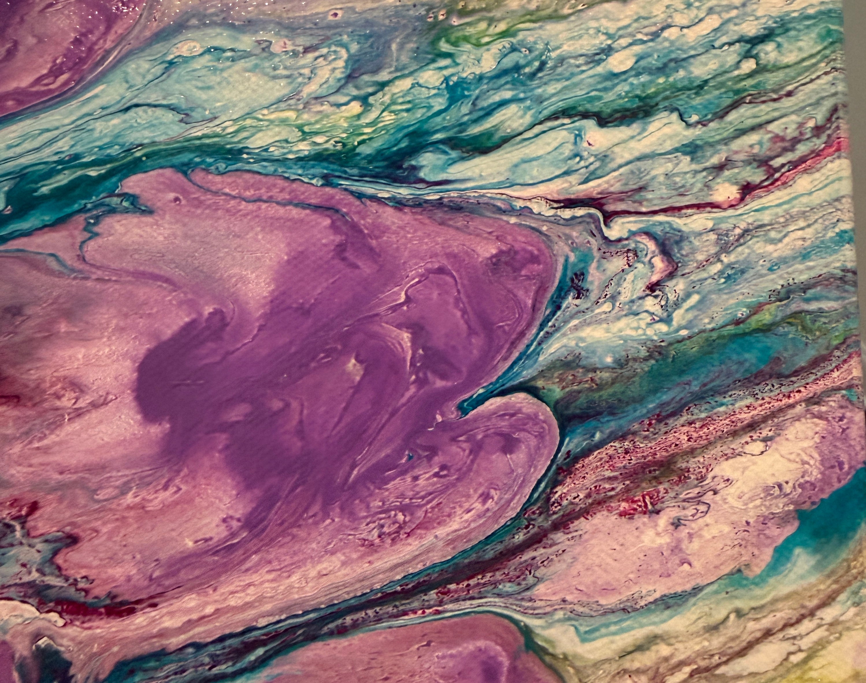 Upstream | Original Abstract Acrylic Pour Painting on Gallery-Wrapped Canvas