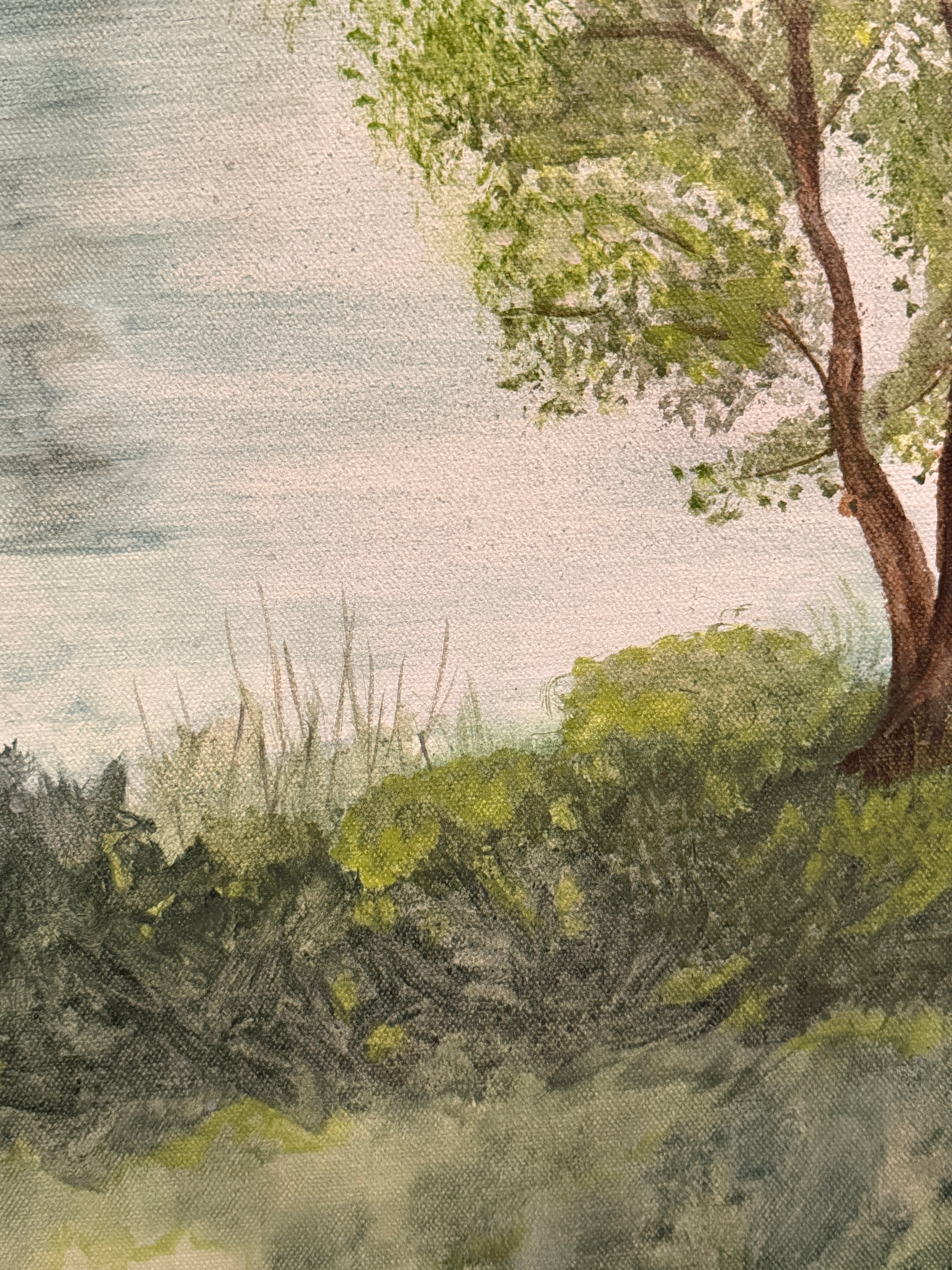 Mountain Lake – Watercolor on Canvas, 30” x 40”X5/8"