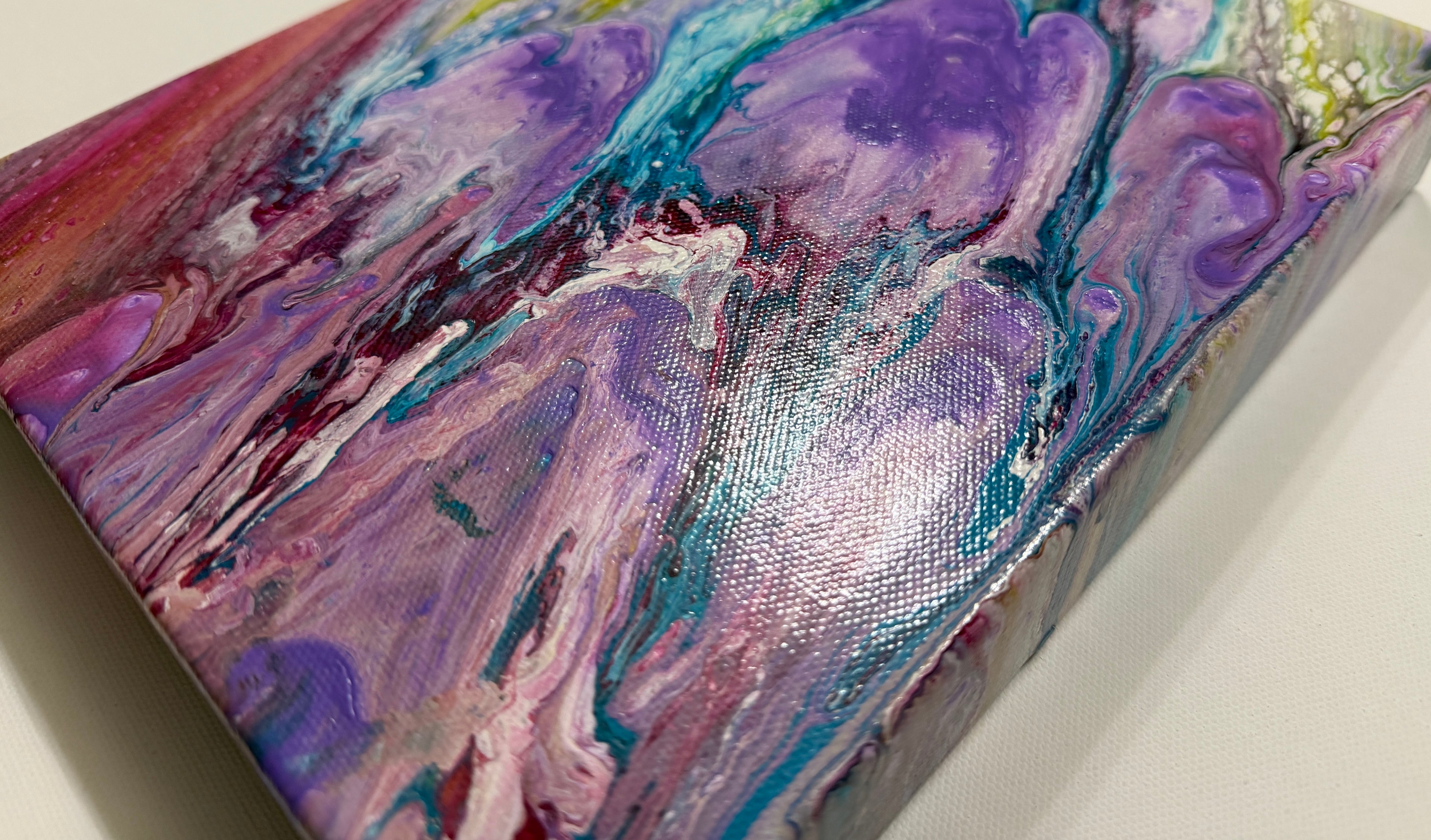 Upstream | Original Abstract Acrylic Pour Painting on Gallery-Wrapped Canvas